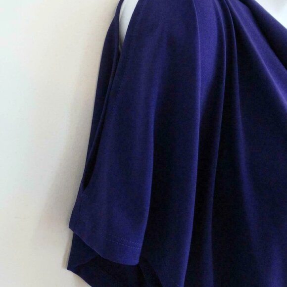 New MICHAEL KORS Purple Cowl Neck Cold Shoulder Jersey Top Extra Small XS - Picture 3 of 5